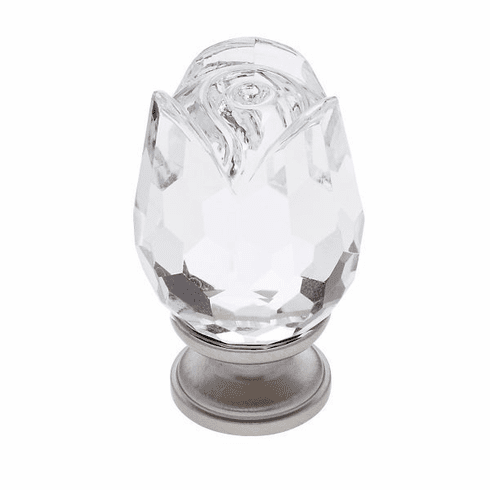 JVJ 52546-D 30 mm Rose Crystal Knob Satin Nickel