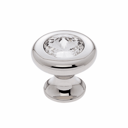 JVJ 52914-D 30 mm Half-Diamond Cut Knob Polished Nickel