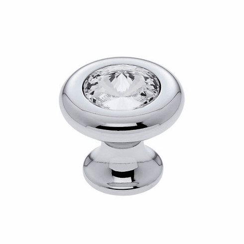 JVJ 52926-D 30 mm Half-Diamond Cut Knob Polished Chrome