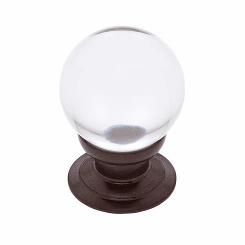 JVJ 53012-D 30 mm Smooth Crystal Knob Old World Bronze
