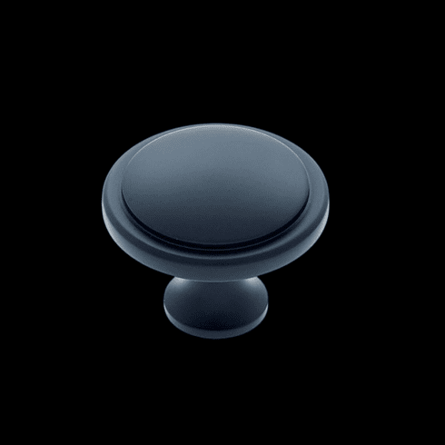 JVJ 53114 Chalet Collection Matte Black Finish 32 mm Knob, Solid Brass