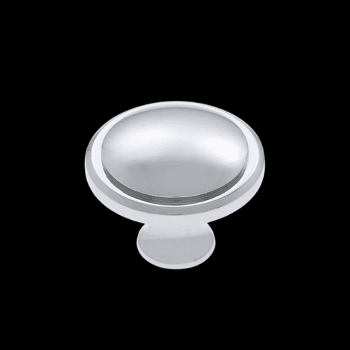 JVJ 53116 Chalet Collection Polished Nickel Finish 32 mm Knob, Solid Brass