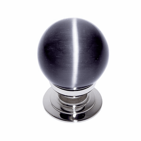 JVJ 54014-D 30 mm Grey Cat's Eye Knob Polished Nickel