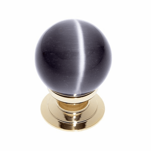 JVJ 54024-D 30 mm Grey Cat's Eye Knob 24k Gold