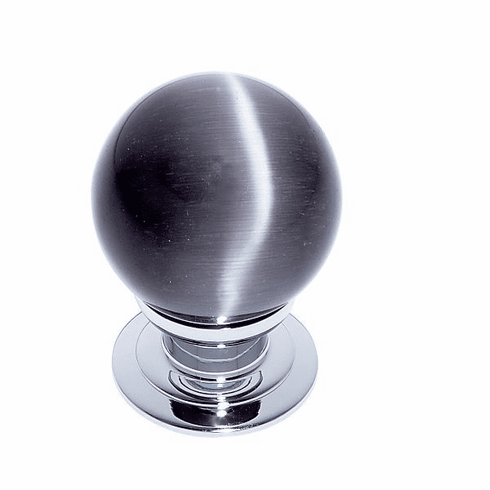 JVJ 54026-D 30 mm Grey Cat's Eye Knob Polished Chrome
