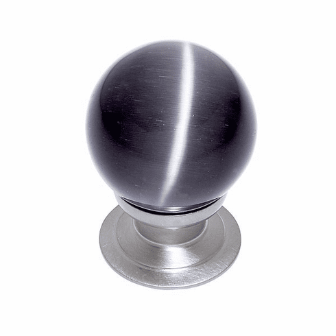 JVJ 54046-D 30 mm Grey Cat's Eye Knob Satin Nickel