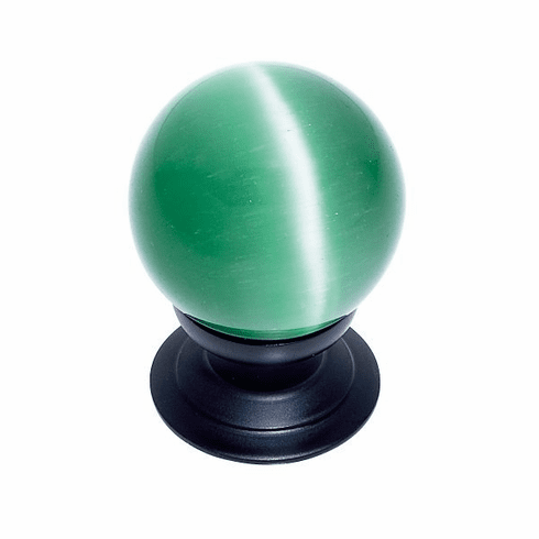 JVJ 54220-D 30 mm Green Cat's Eye Knob Oil Rubbed Bronze