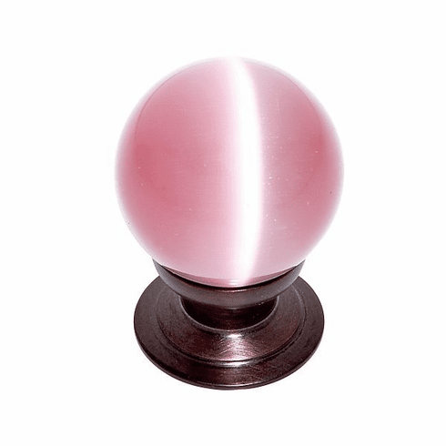 JVJ 54312-D 30 mm Pink Cat's Eye Knob Old World Bronze