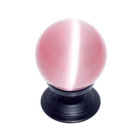 JVJ 54320-D 30 mm Pink Cat's Eye Knob Oil Rubbed Bronze