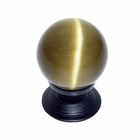 JVJ 54420-D 30 mm Amber Cat's Eye Knob Oil Rubbed Bronze