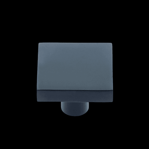 JVJ 54514 Plateau Collection Matte Black Finish 32 mm Square Knob, Solid Brass