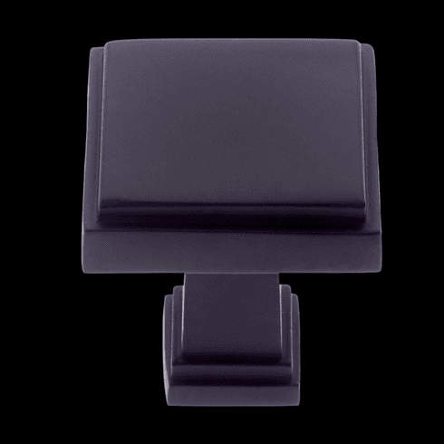 JVJ 55414 Marquee Collection Matte Black Finish 1-1/4" Square Transitional Knob