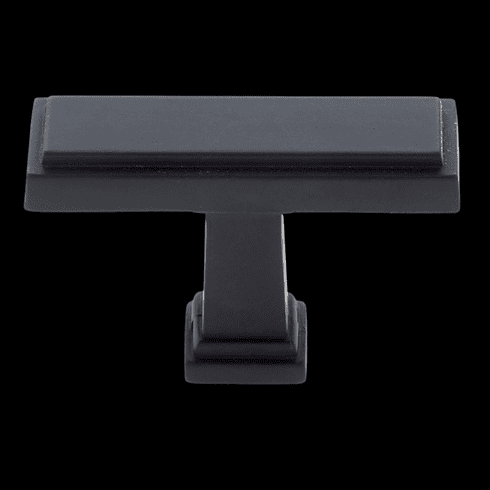 JVJ 55514 Marquee Collection Matte Black Finish 1-1/2" Rectangle Transitional Knob