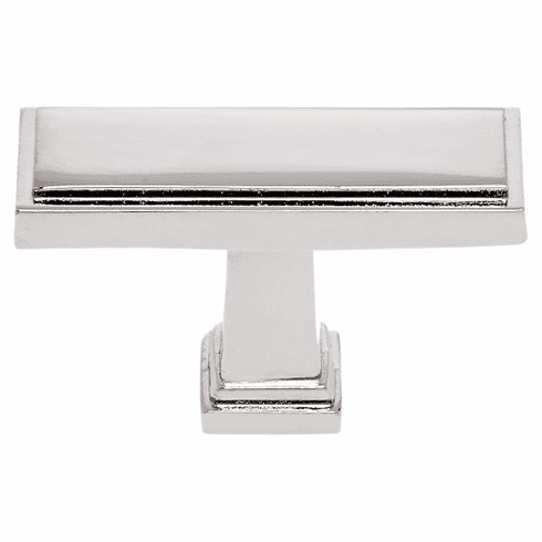 JVJ 55516 Marquee Collection Polished Nickel Finish 1-1/2" Rectangle Transitional Knob