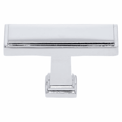 JVJ 55526 Marquee Collection Polished Chrome Finish 1-1/2" Rectangle Transitional Knob