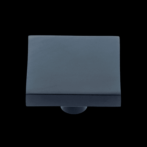 JVJ 56414 Plateau Collection Matte Black Finish 40 mm Square Knob, Solid Brass