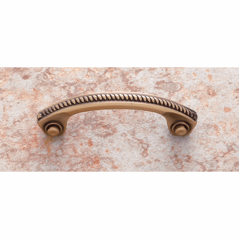 JVJ 57105 Antique Brass Finish 3 C/C Rope Pull, Composition Solid Brass