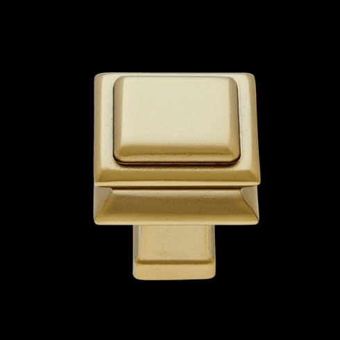 JVJ 58904 Monumental Collection Satin Brass Finish 33 mm Transitional Square Knob