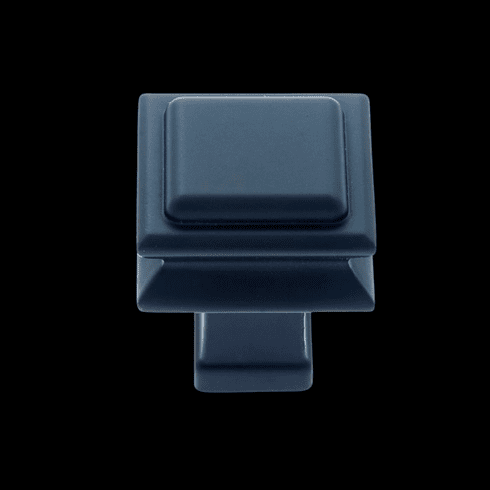 JVJ 58914 Monumental Collection Matte Black Finish 33 mm Transitional Square Knob, Zmac