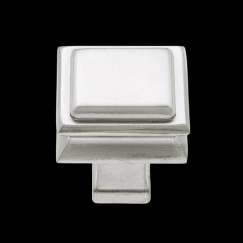 JVJ 58946 Monumental Collection Satin Nickel Finish 33 mm Transitional Square Knob, Zmac