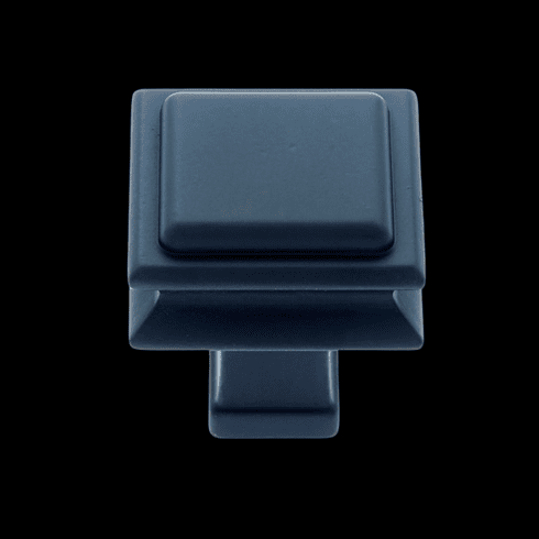 JVJ 59014 Monumental Collection Matte Black Finish 37 mm Transitional Square Knob, Zmac