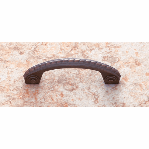 JVJ 60112 Classic Collection Old World Bronze Finish 3” c/c English Rope Pull, Solid Brass