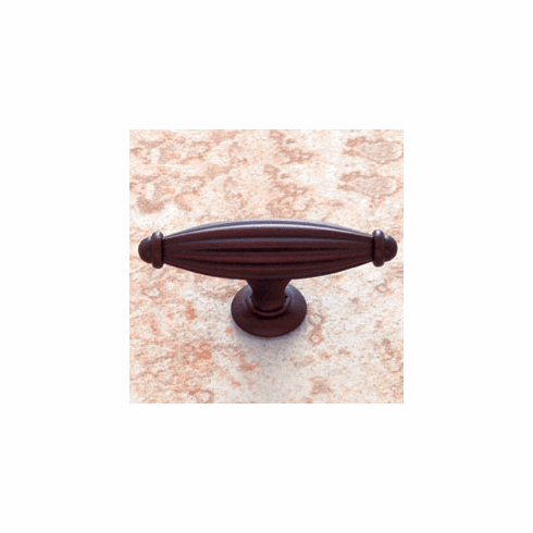 JVJ 62012 Classic Collection Old World Bronze Finish 2-1/2” Oblong Fluted Knob