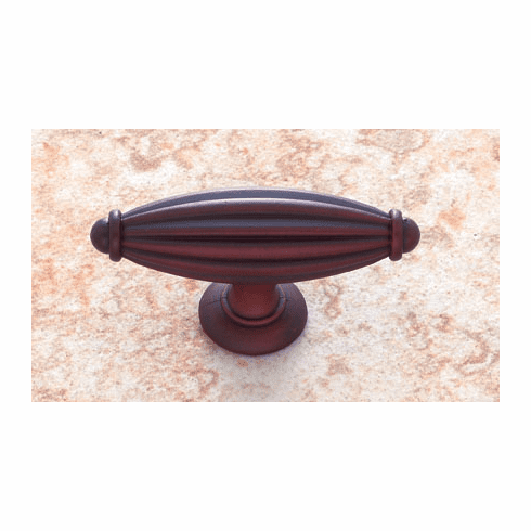 JVJ 62112 Classic Collection Old World Bronze Finish 2-3/4” Oblong Fluted Knob