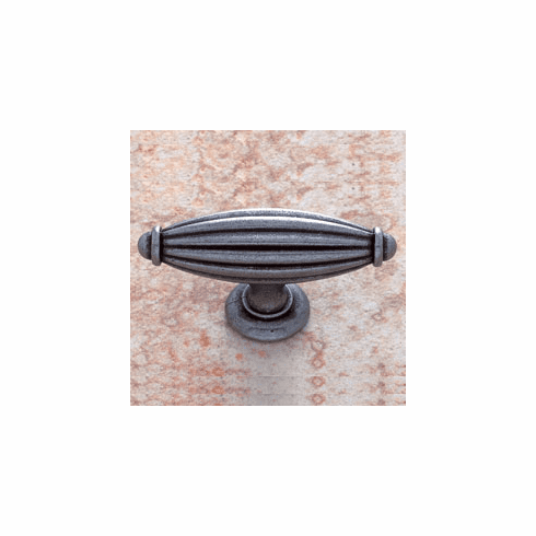 JVJ 62122 Lone Star Collection Iron Finish 2-3/4” Oblong Fluted Knob