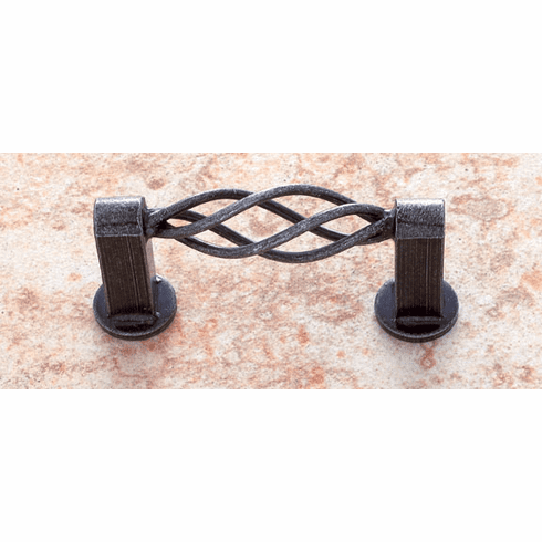 JVJ 64622 Iron Finish 3" C/C Birdcage Pull, Composition Zamac
