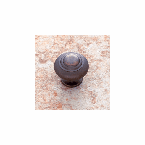 JVJ 66112 Classic Collection Old World Bronze Finish 1-1/8” Ringed Dome Knob