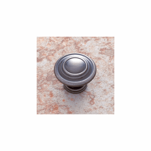 JVJ 66250 Antique Nickel Finish-1  Ringed Knob, Composition Zamac