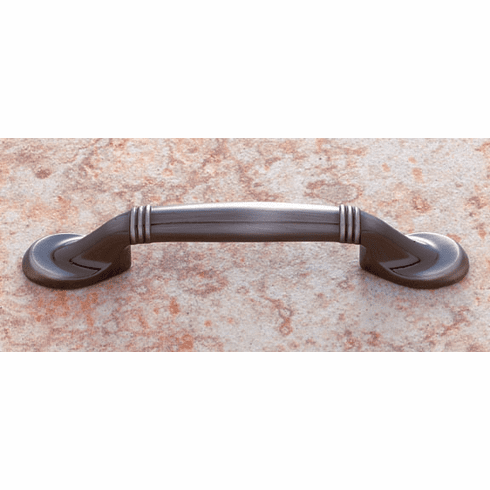 JVJ 66450 Antique Nickel Finish- 3 C/C Footed Pull, Composition Zamac-Retired - Call for Availability