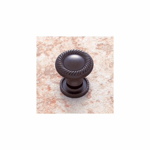 JVJ 67412 31 mm Rope Knob w/Back Plate Old World Bronze
