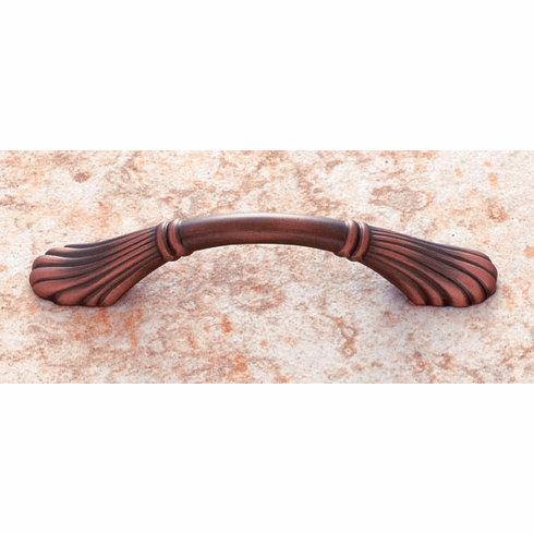 JVJ 68212 Vintage Collection Old World Bronze Finish 96 mm c/c (5" OA) Scalloped Footed Pull