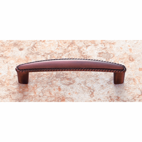 JVJ 68612 Vintage Collection Old World Bronze Finish Pull 96 mm c/c (4-3/4" OA) Roped Pull
