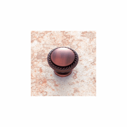 JVJ 69412 Vintage Collection Old World Bronze Finish Rope-Edged Knob 1-1/4”