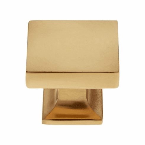JVJ 72104 Sterling Collection Satin Brass Finish 30 mm Smooth Square Knob,  Brass