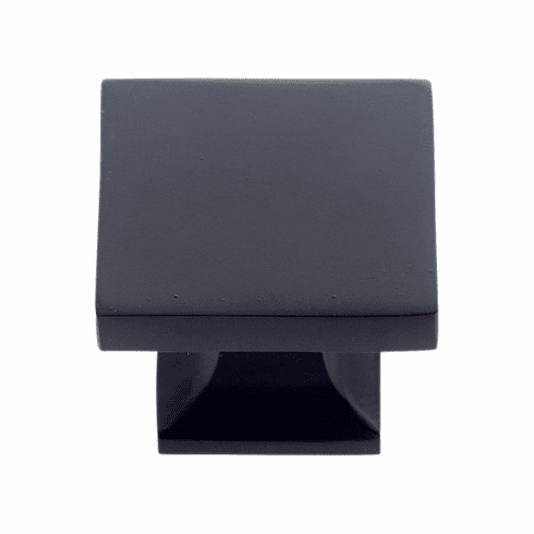 JVJ 72114 Sterling Collection Matte Black Finish 30 mm Smooth Square Knob, Brass