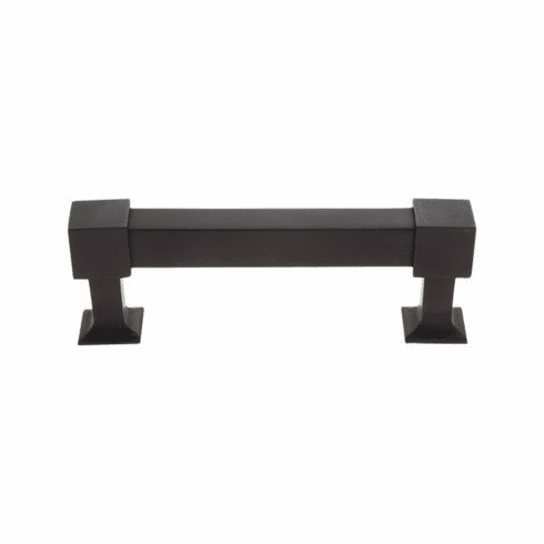 JVJ 72214 Sterling Collection Matte Black Finish 4" c/c Pull,  Solid Brass