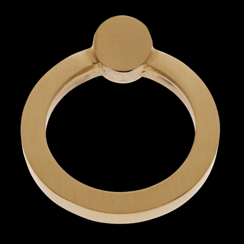 JVJ 72504 Sterling Collection Satin Brass Finish 80 mm Round Ring Pull,  Solid Brass