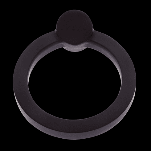 JVJ 72514 Sterling Collection Matte Black Finish 80 mm Round Ring Pull,  Solid Brass