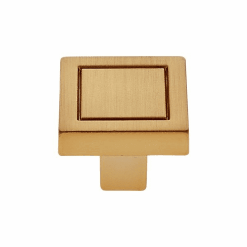 JVJ 76704 Minimalista Collection Satin Brass Finish 24 mm Square Knob