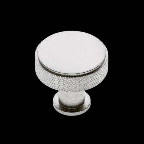 JVJ 81946 Knurled Collection Satin Nickel Finish 30 mm Knurled Round Knob, Brass