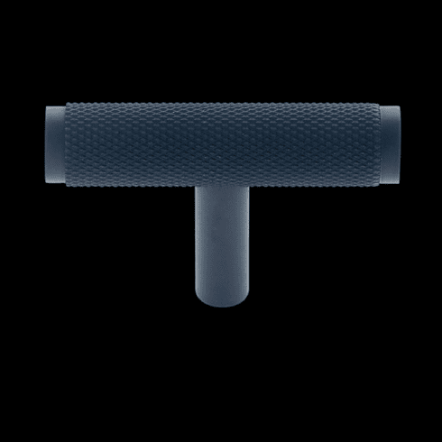 JVJ 82014 Knurled Collection Matte Black Finish 50 mm Knurled "T" Knob, Brass