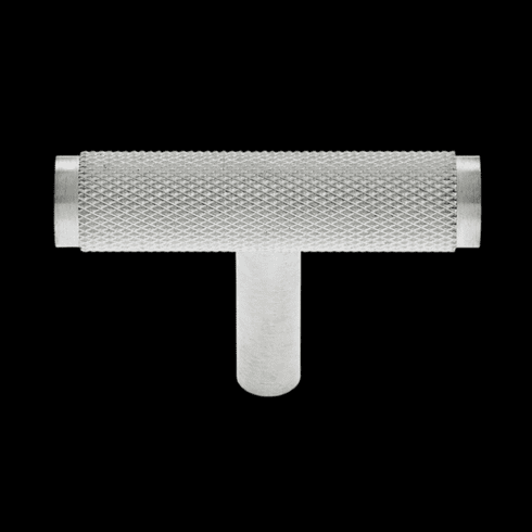 JVJ 82046 Knurled Collection Satin Nickel Finish 50 mm Knurled "T" Knob, Brass