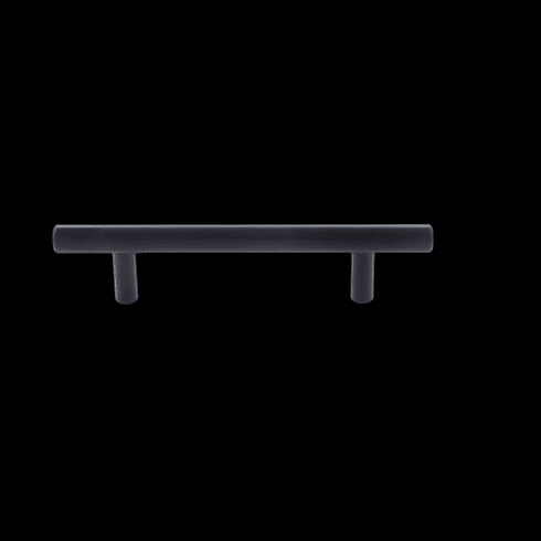 JVJ 87714 Palermo Collection Matte Black Finish 96 mm c/c (6" OA) Bar Pull,  Steel (12 mm Diameter)