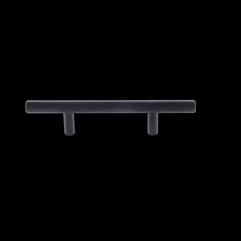 JVJ 87814 Palermo Collection Matte Black Finish 3" c/c (6" OA) Bar Pull,  Steel (12 mm Diameter)