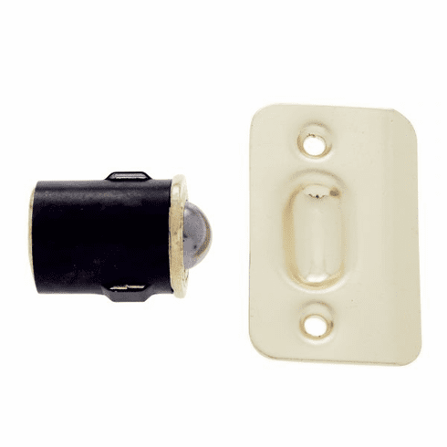JVJ 90037 Polish Brass Finish 7/8” Drive In Ball Catch (Poly-Bagged), Steel