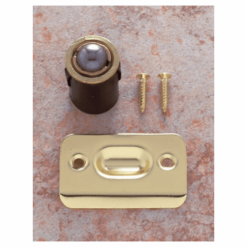 JVJ 90137 Polish Brass Finish 7/8” Drive In Ball Catch (Bulk 250/Box), Steel